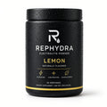 RepHydra Lemon electrolyte powder tub — front